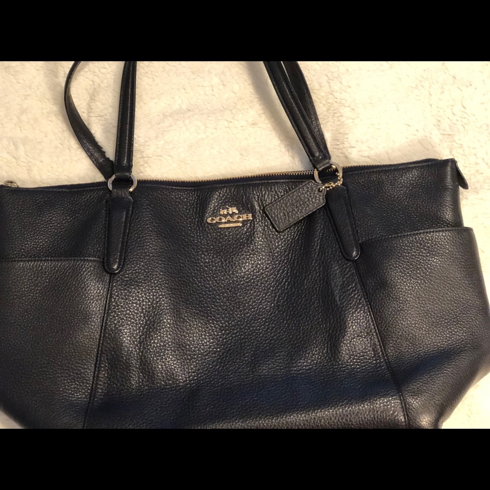 Navy Authentic Coach Bag.